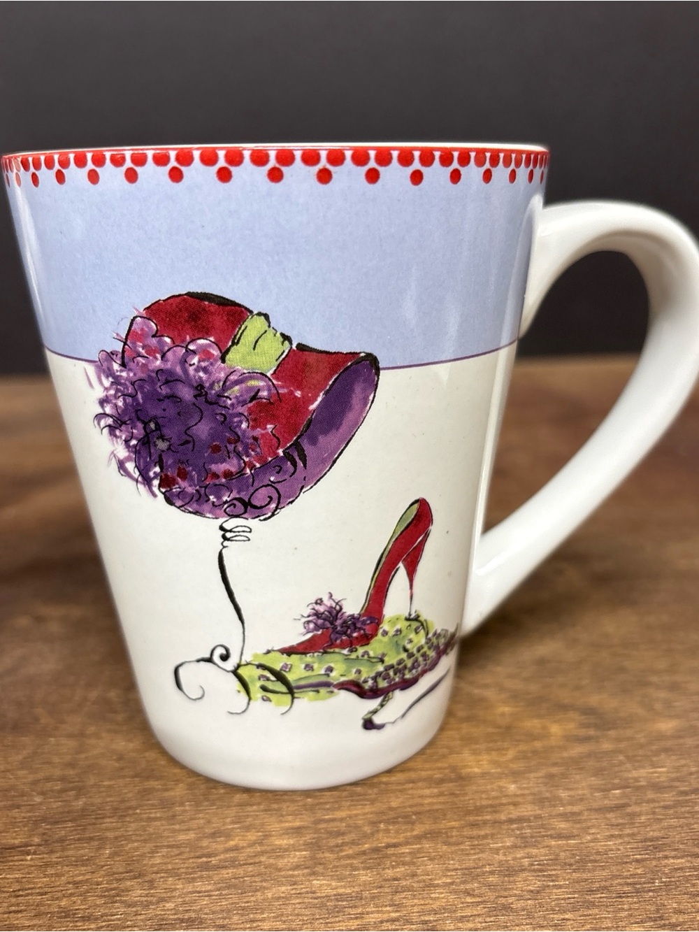Rosanna Purple and Red Women's Heel Mug